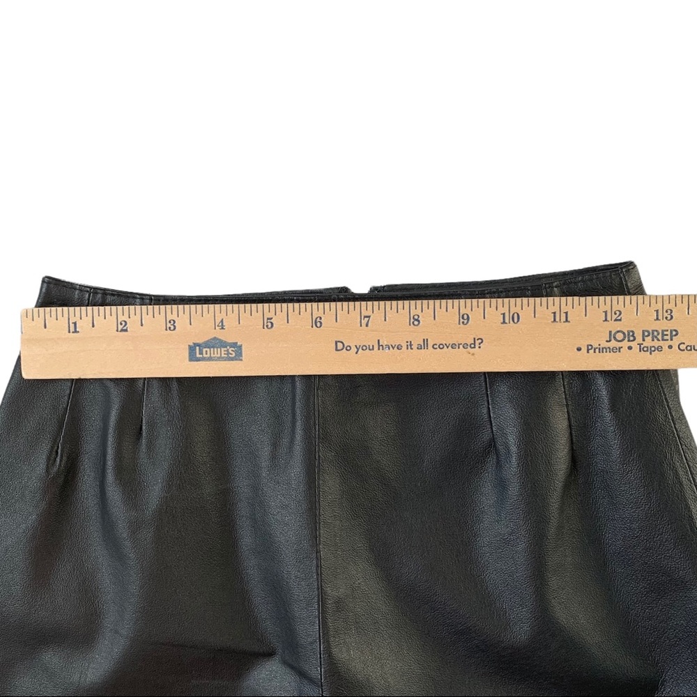 โจ VINTAGE โจ CLIO LEATHER | Leather Pencil Skirt Size 2 Petite - Picture 5 of 6